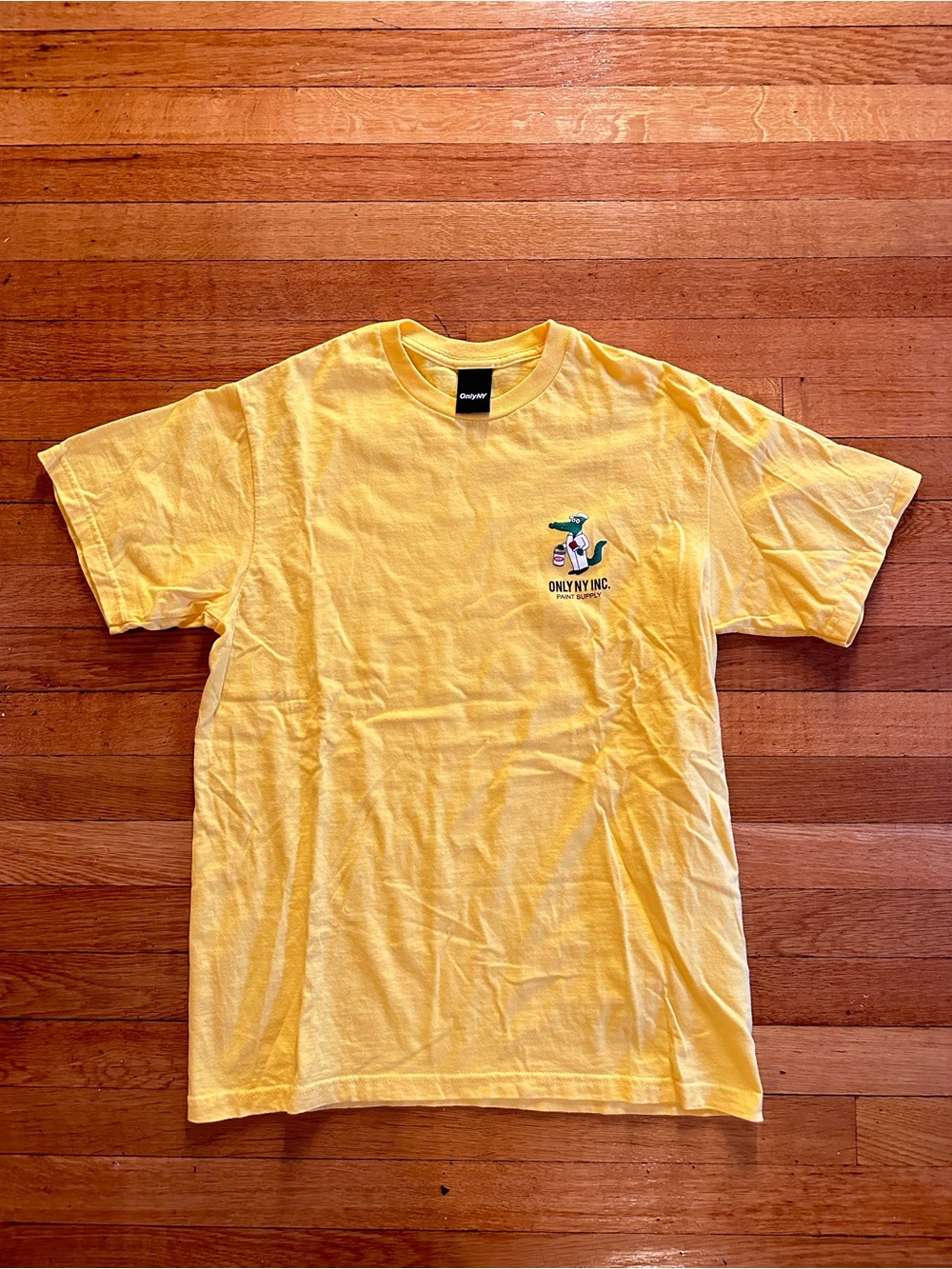 Only NY Paint Supply Crocodile Alligator Streetwear T-Shirt Men’s Medium Yellow